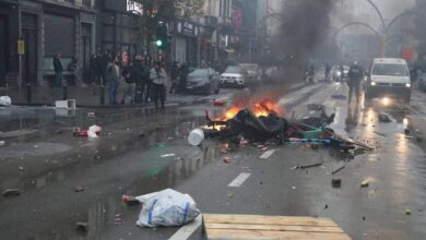 صورة شاهد: شغب وفوضى عارمة في بروكسل إثر خسارة بلجيكا أمام المغرب في مونديال قطر
