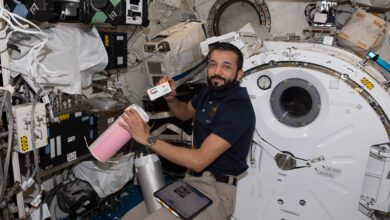 صورة على متن محطة الفضاء الدولية.. رائد فضاء إماراتي ينتج بلورات البروتينات الخاصة بالأجسام المضادة