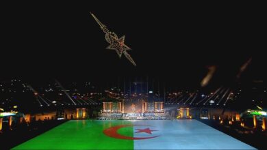 صورة افتتاح الدورة الخامسة عشرة للألعاب الرياضية العربية بالجزائر